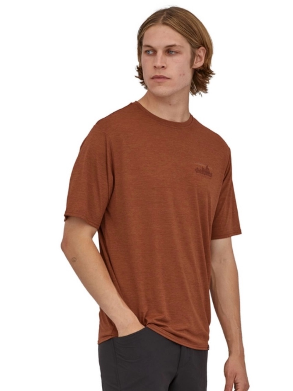 Patagonia Men’s Short-Sleeve Crew T-Shirt — Rust Brown